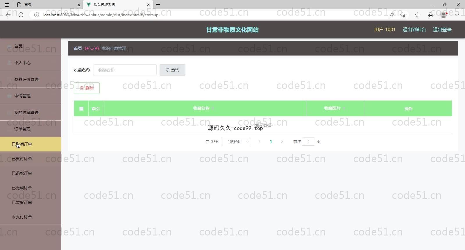 基于SpringBoot+MySQL+Vue的非物质文化网站(附论文)