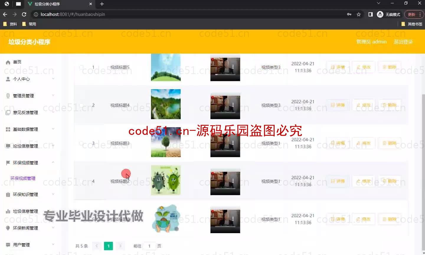 基于微信小程序+SSM+MySQL的垃圾分类小程序(附论文)