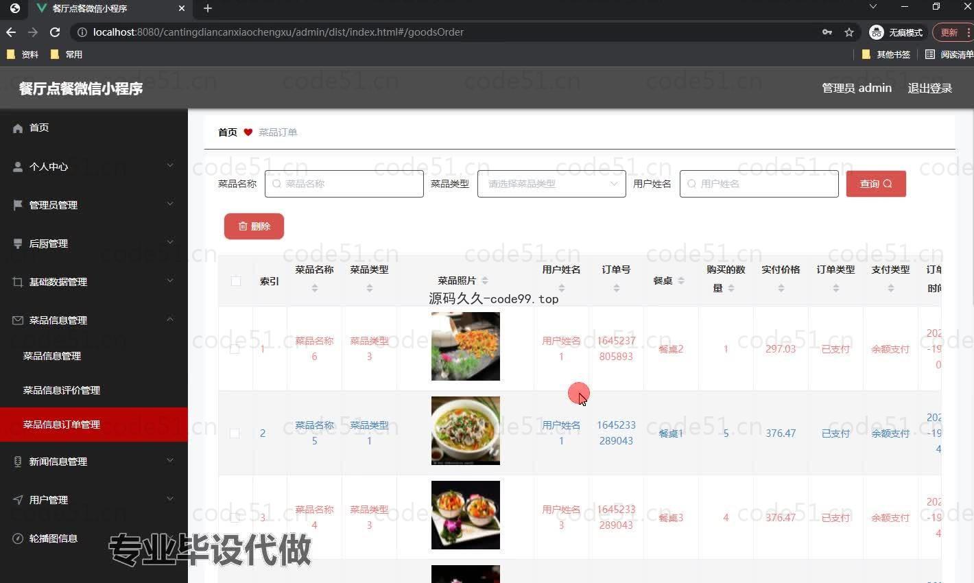 基于微信小程序+SpringBoot+MySQL的餐厅点餐微信小程序(附论文)