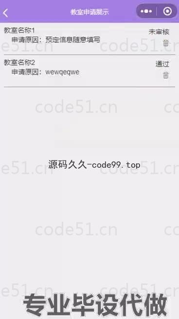 基于微信小程序+SSM+MySQL的即时空教室查询小程序(附论文)