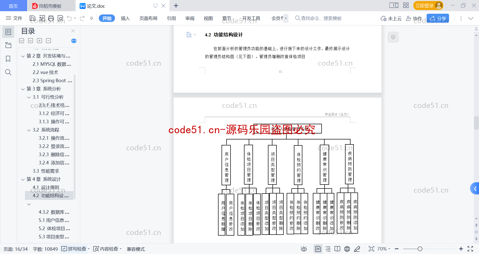 基于SpringBoot+Vue+MySQL前后端分离的老年人体检系统(附论文)