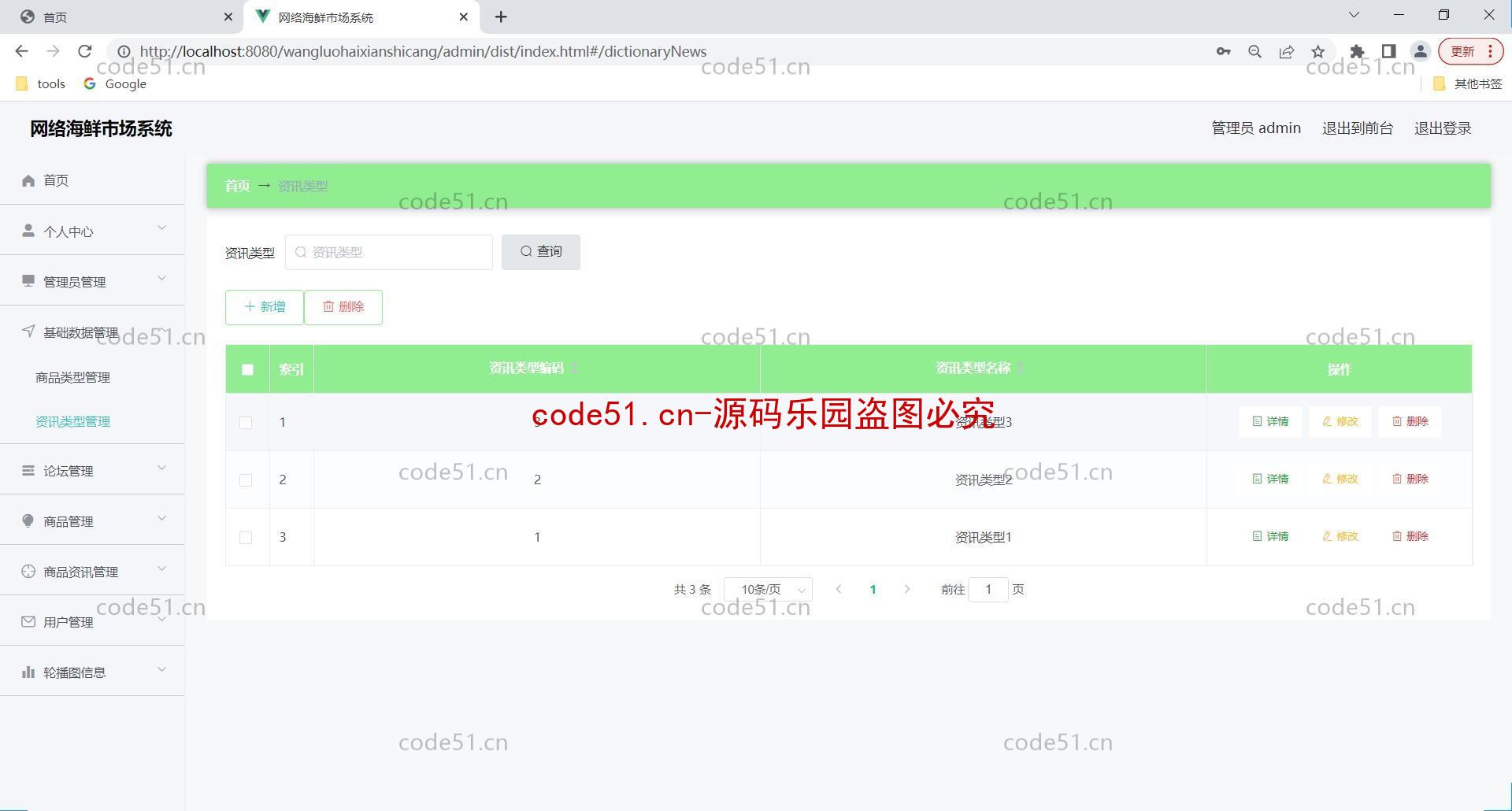 基于SpringBoot+MySQL+Vue的海鲜生鲜市场系统(附论文)