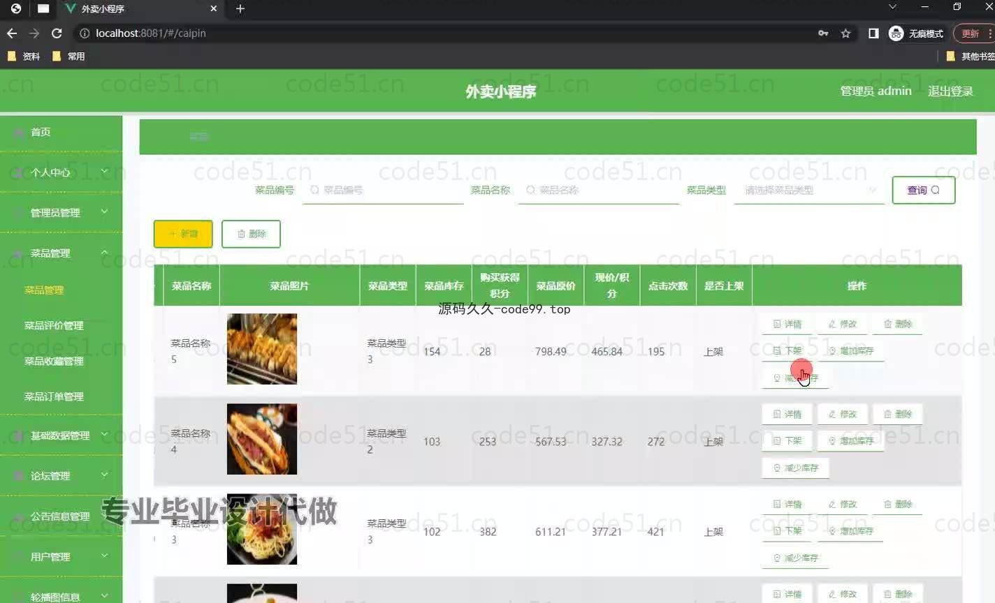 基于微信小程序+SSM+MySQL的外卖小程序(附论文)