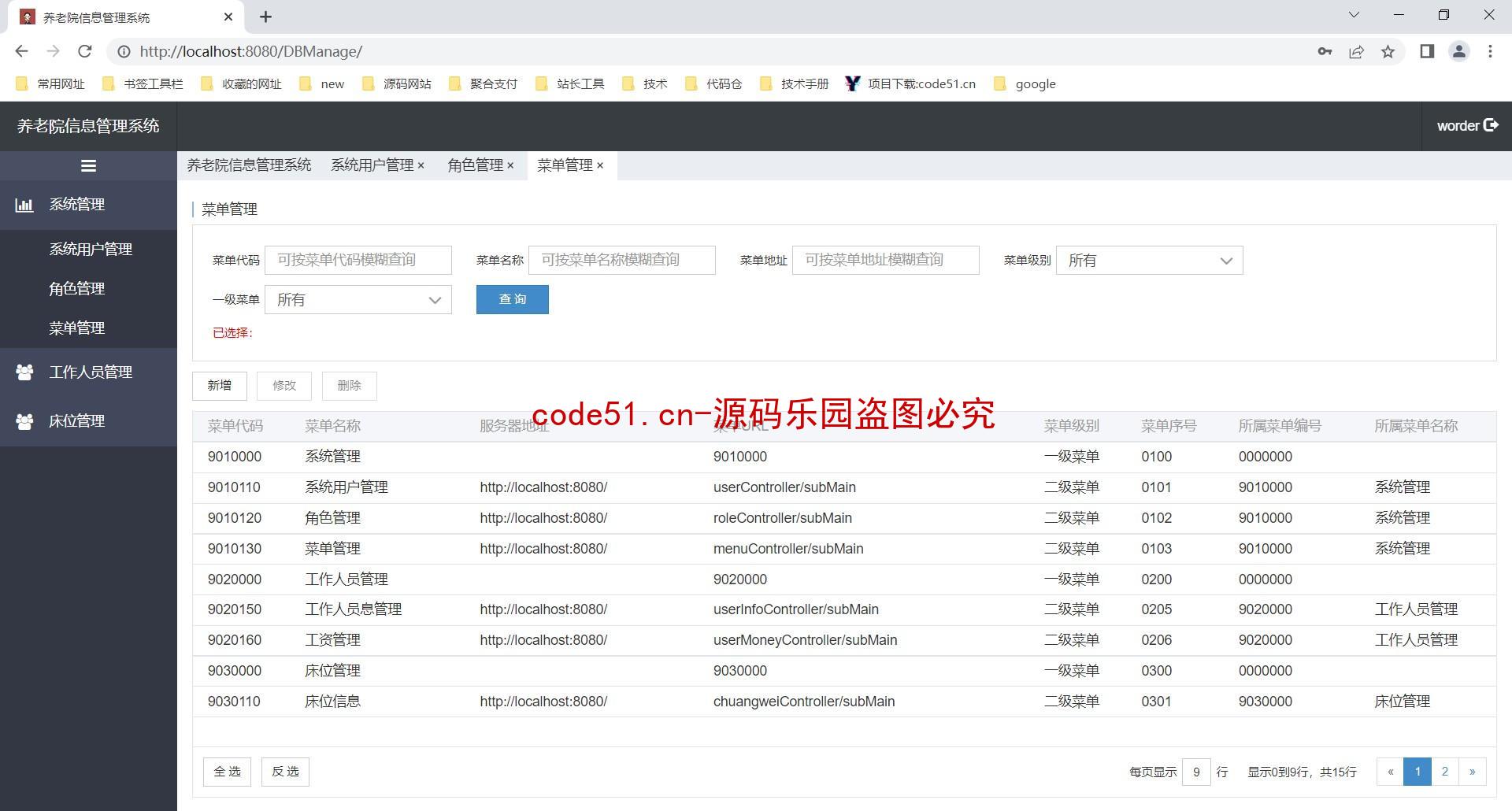 基于SSM+MySQL+LayUI的养老院信息管理系统(附论文)