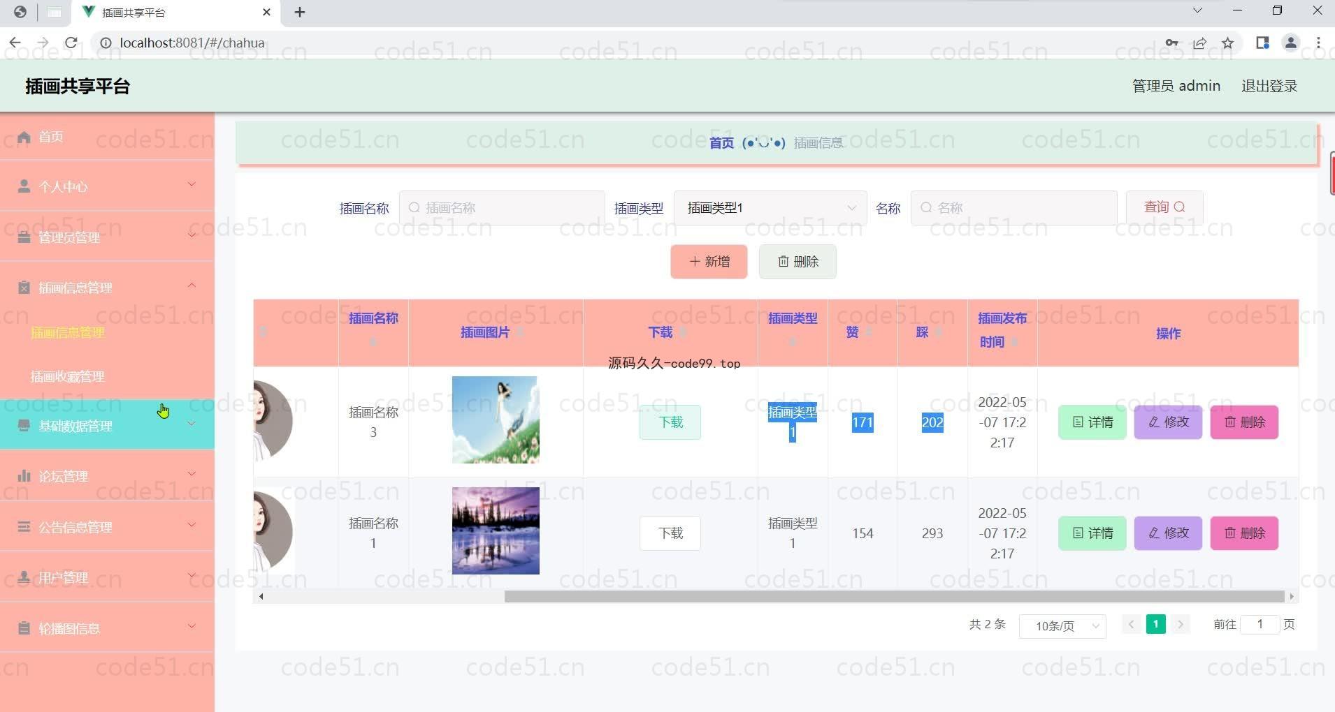 基于微信小程序+SSM+MySQL的小程序插画共享平台小程序(附论文)
