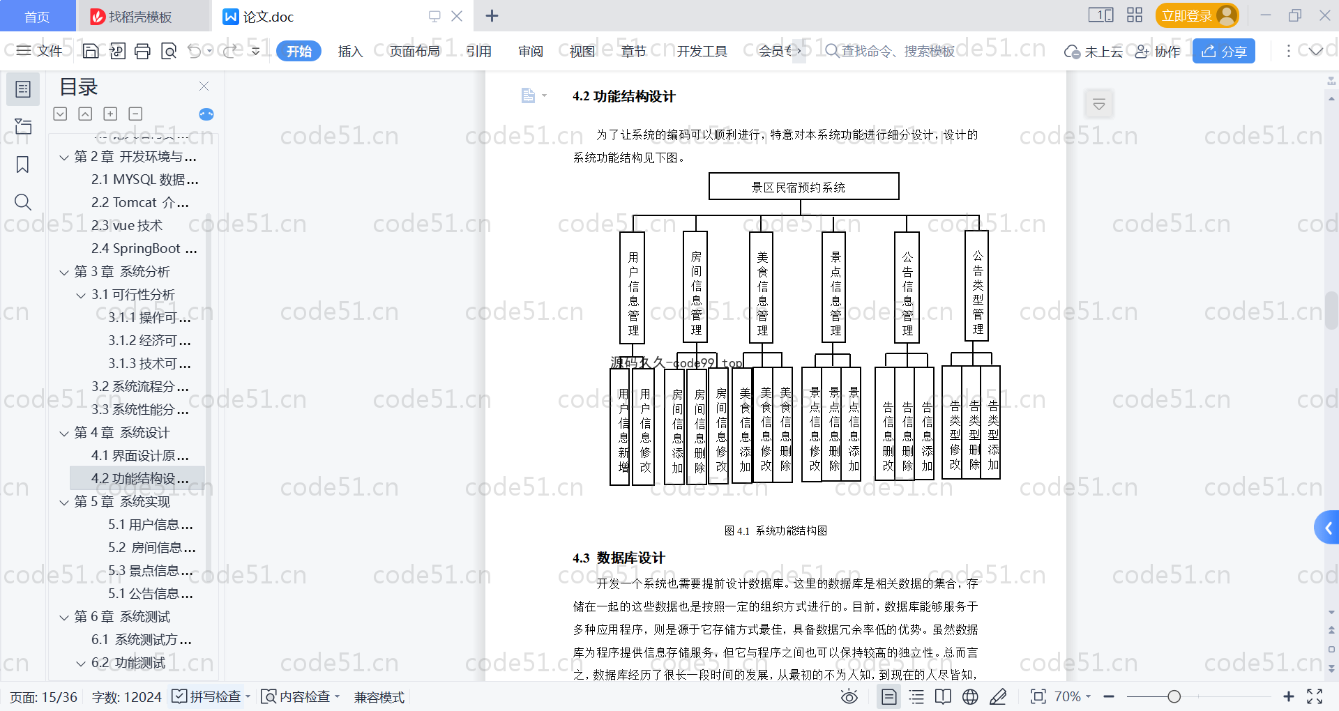 基于SpringBoot+MySQL+Vue的景区民宿预约系统(附论文)