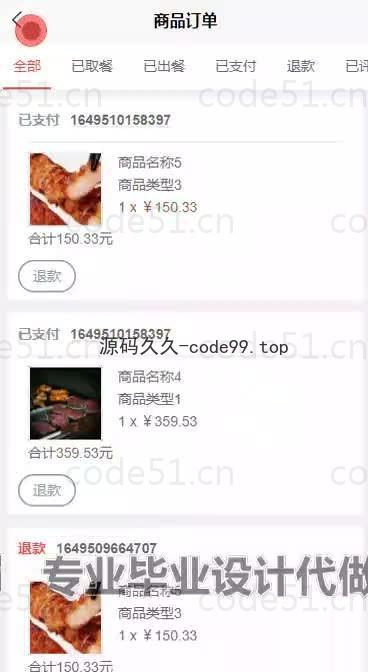 基于微信小程序+SSM+MySQL的高校订餐系统小程序(附论文)
