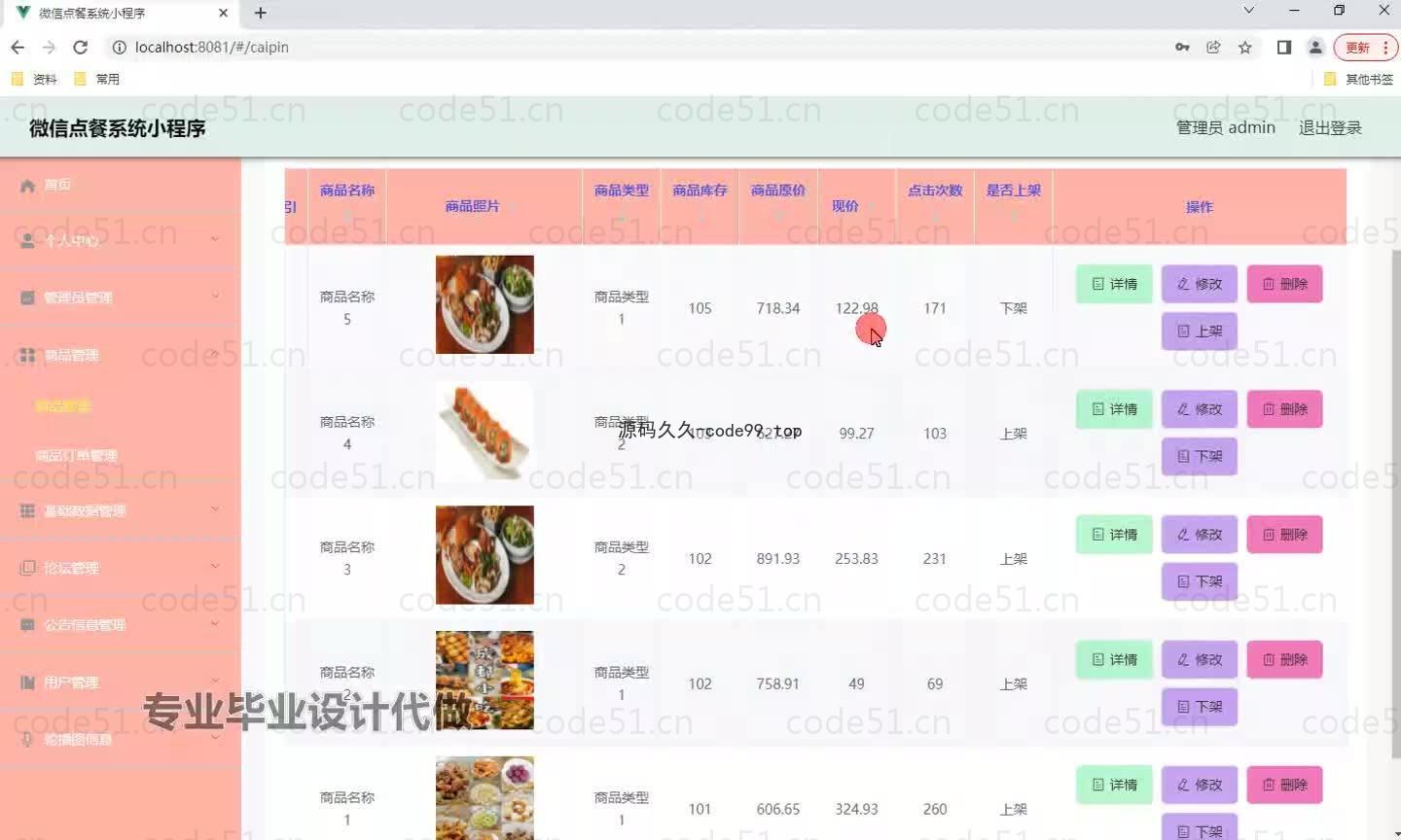基于微信小程序+SSM+MySQL的微信点餐小程序(附论文)