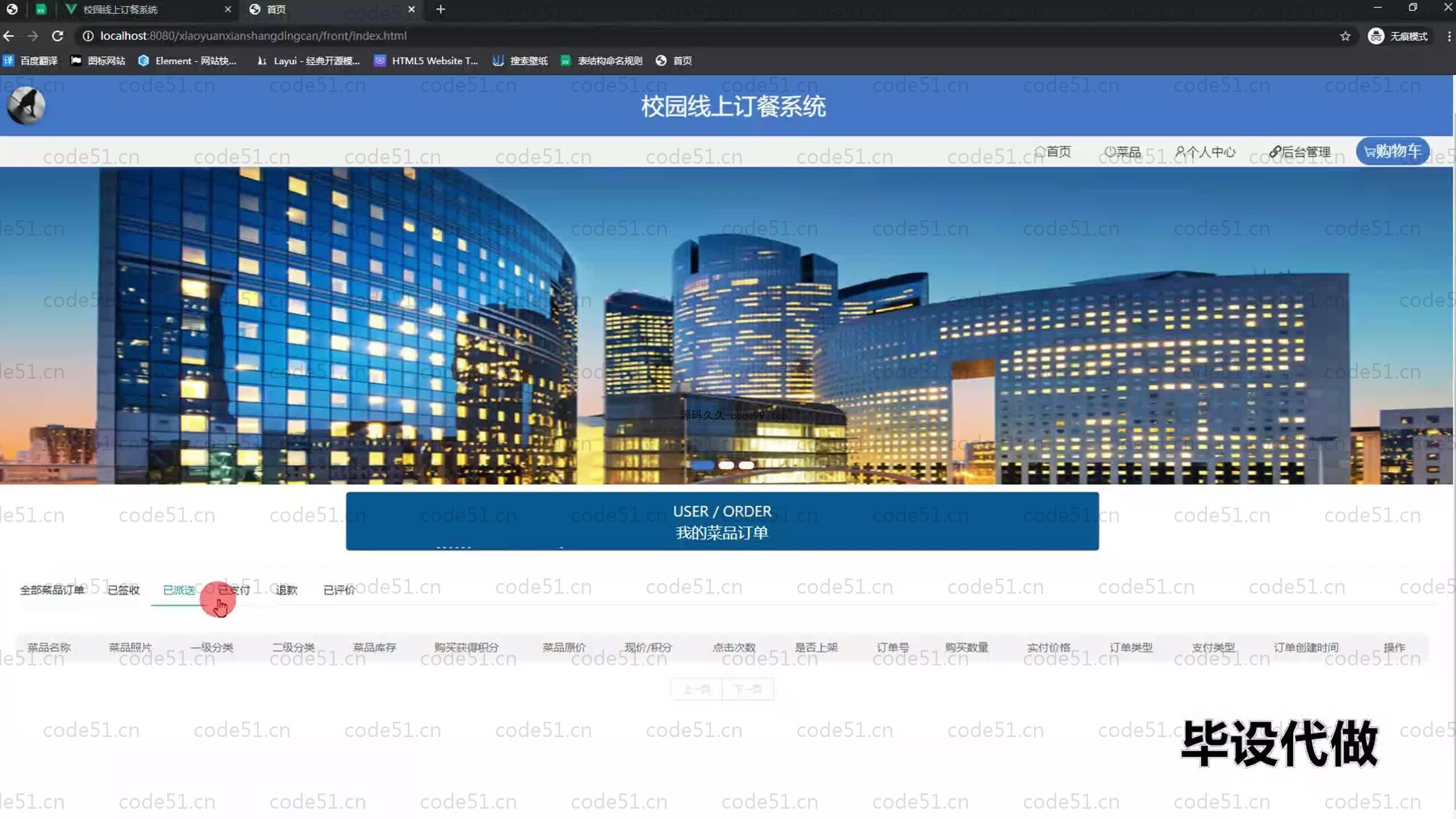 基于SpringBoot+MySQL+Vue.js的校园线上订餐系统(附论文)