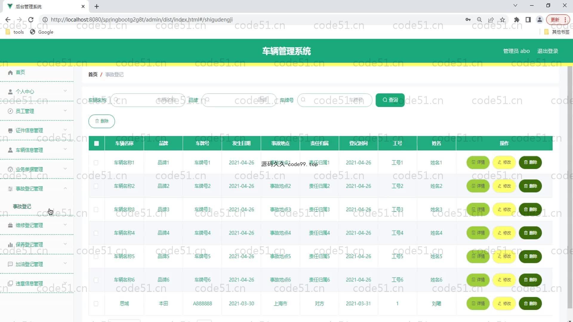 基于SpringBoot+MySQL+Vue的车辆管理系统(附论文)