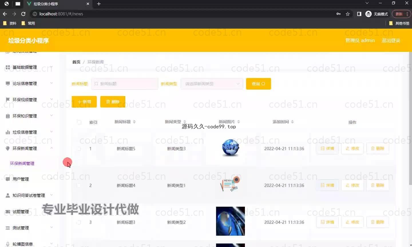 基于微信小程序+SSM+MySQL的垃圾分类小程序(附论文)