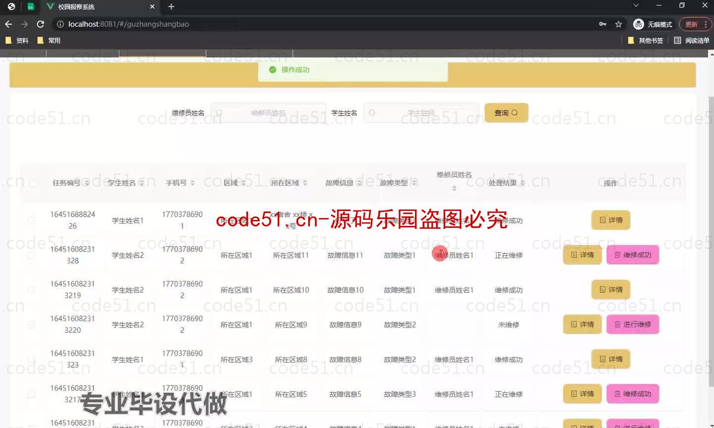 基于微信小程序+SpringBoot+MySQL的校园报修小程序(附论文)