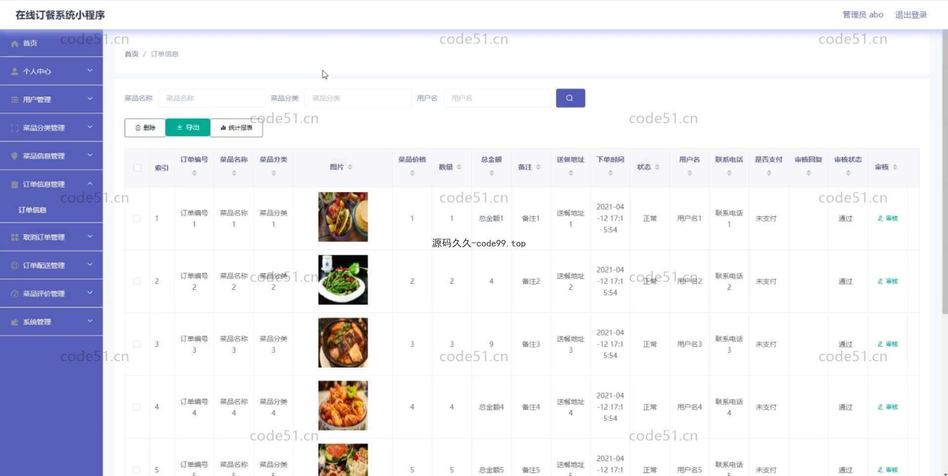 基于微信小程序+SpringBoot+MySQL的在线订餐系统小程序(附论文)