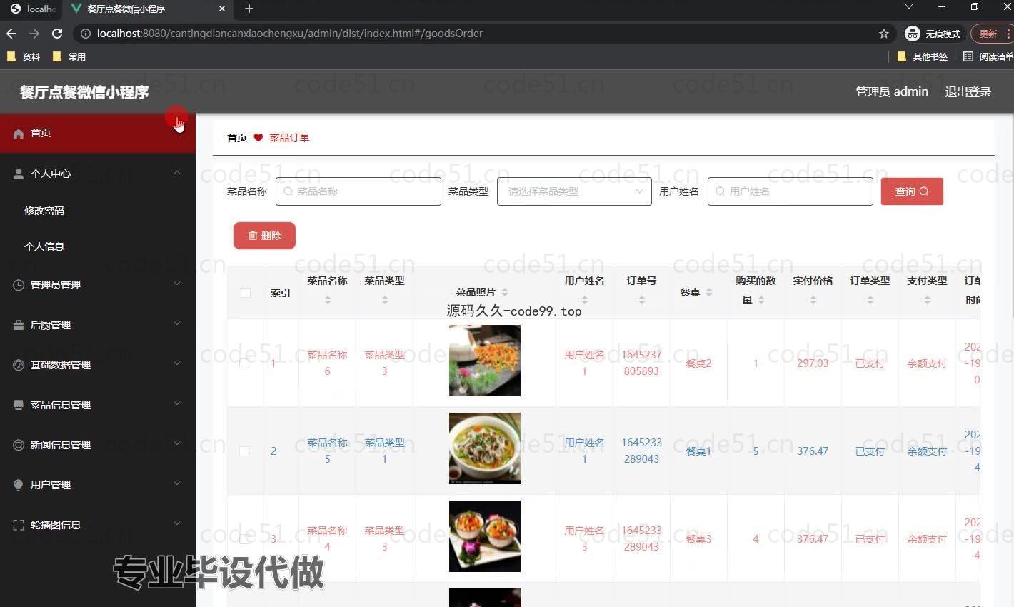 基于微信小程序+SpringBoot+MySQL的餐厅点餐微信小程序(附论文)