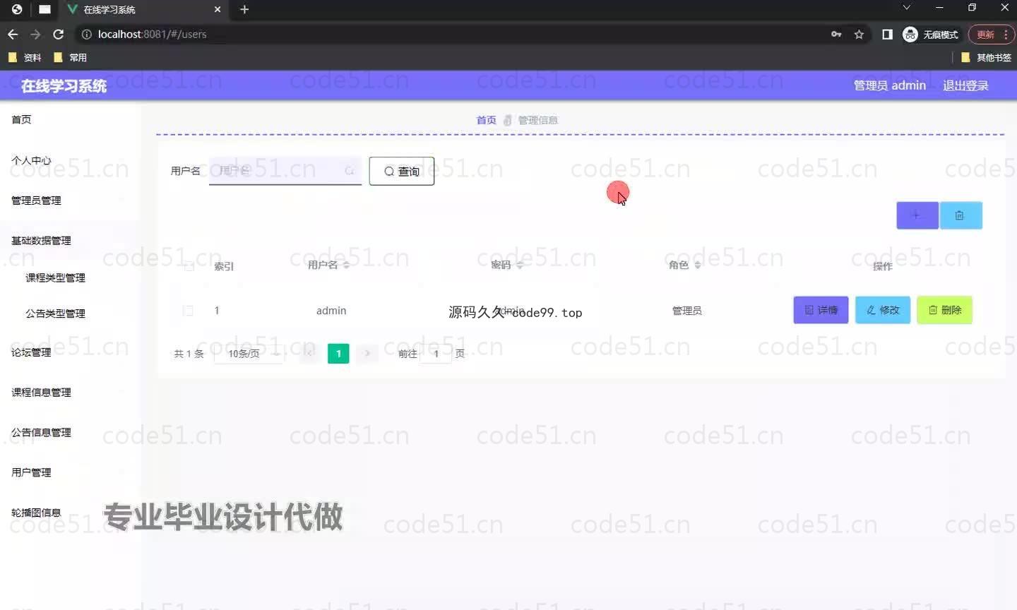 基于微信小程序+SpringBoot+MySQL的在线学习系小程序(附论文)