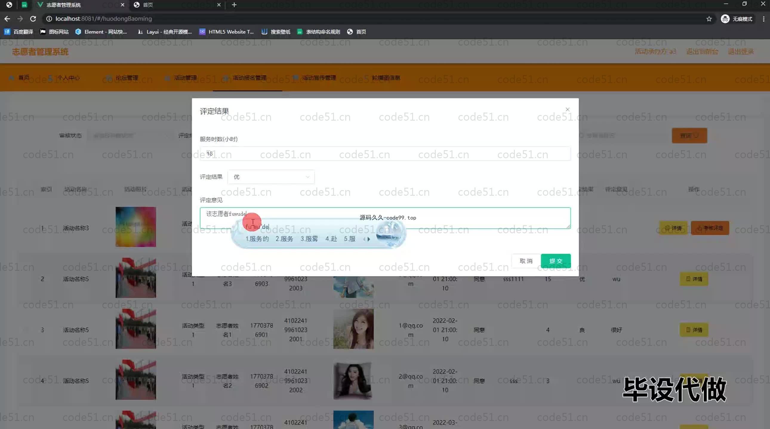 基于SpringBoot+MySQL+Vue.js的志愿者管理系统(附论文)