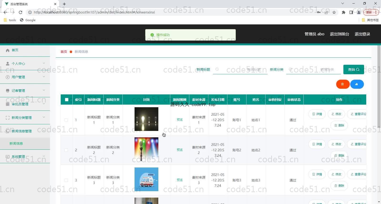 基于SpringBoot+MySQL+Vue的新闻稿件管理系统(附论文)