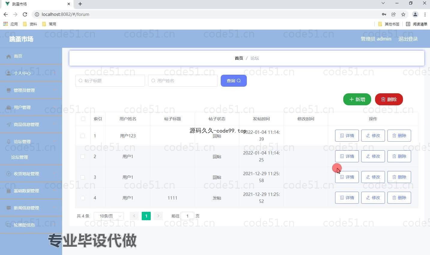 基于微信小程序+SSM+MySQL的跳蚤市场小程序(附论文)