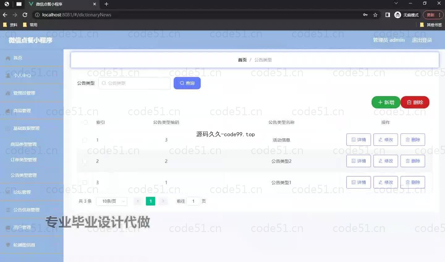 基于微信小程序+SSM+MySQL的点餐系统小程序(附论文)