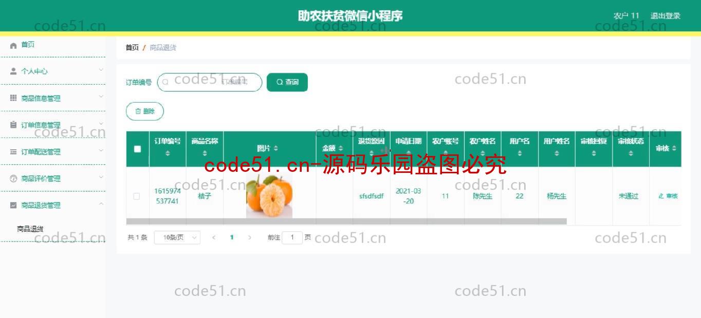 基于微信小程序+SSM+MySQL的助农扶贫小程序(附论文)