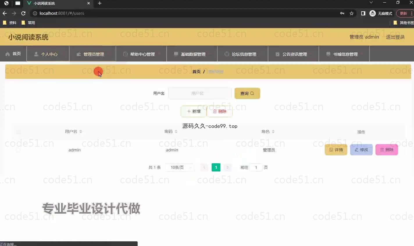 基于微信小程序+SSM+MySQL的小说阅读系统小程序(附论文)