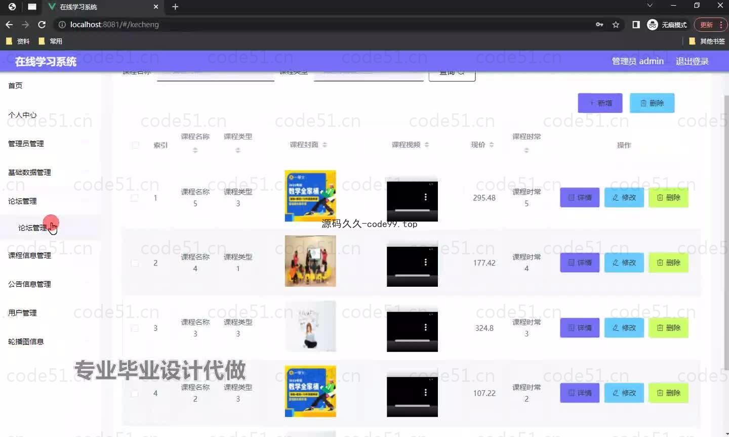 基于微信小程序+SpringBoot+MySQL的在线学习系小程序(附论文)