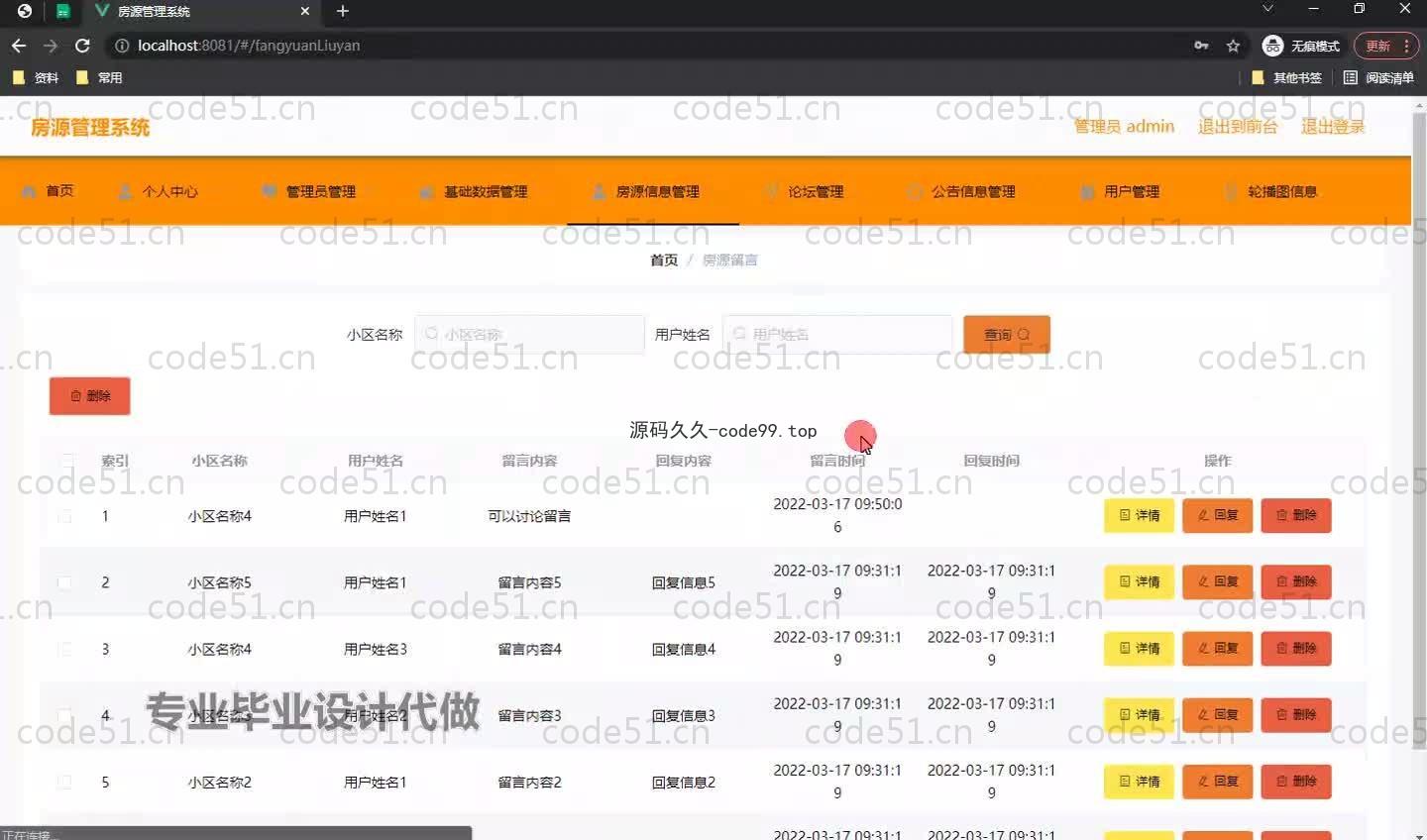 基于SpringBoot+MySQL+Vue.js的房源管理系统(附论文)
