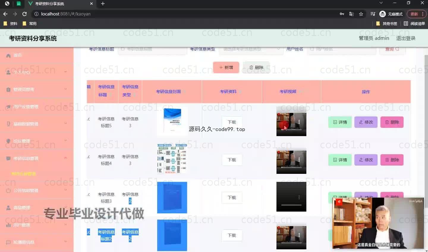 基于微信小程序+SpringBoot+MySQL的考研资料分享小程序(附论文)