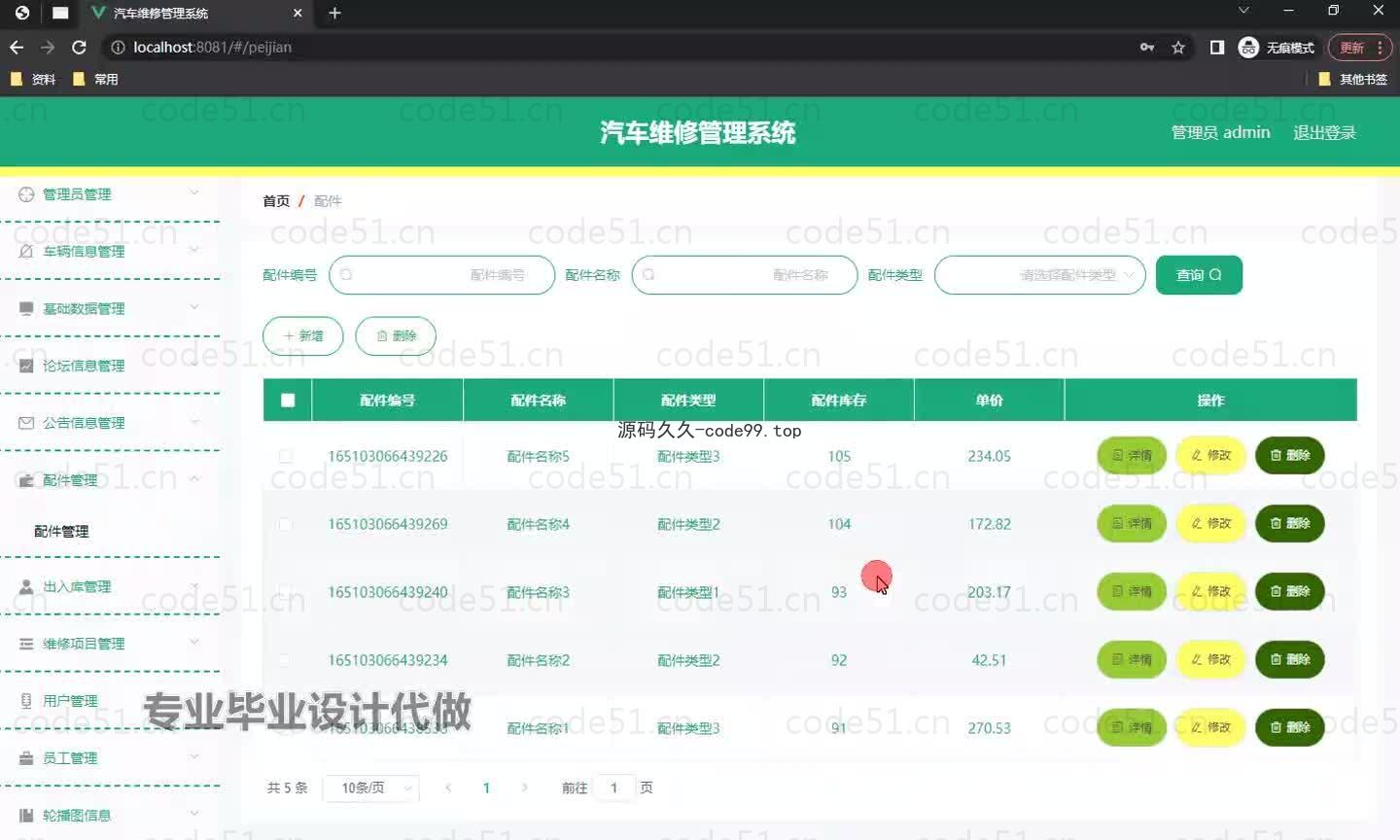 基于微信小程序+SpringBoot+MySQL的汽车维修管理小程序(附论文)