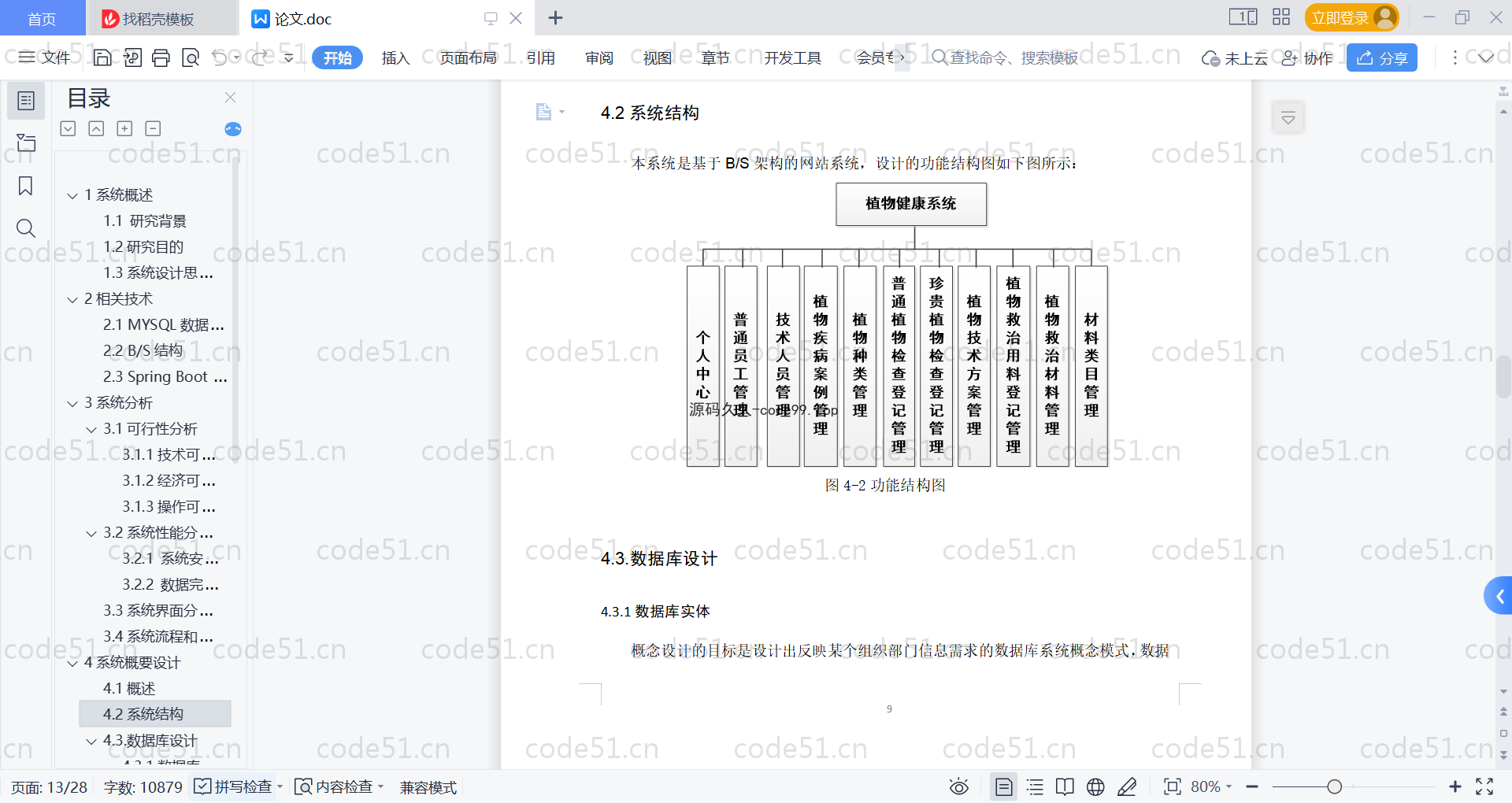基于SpringBoot+MySQL+Vue的植物健康系统(附论文)
