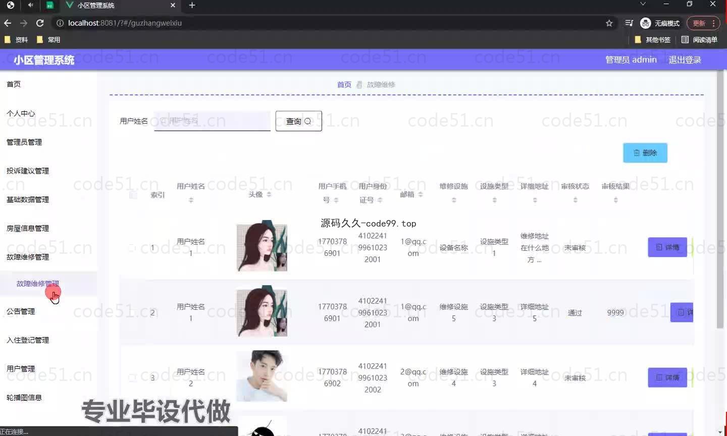 基于微信小程序+SSM+MySQL的小区管理小程序(附论文)