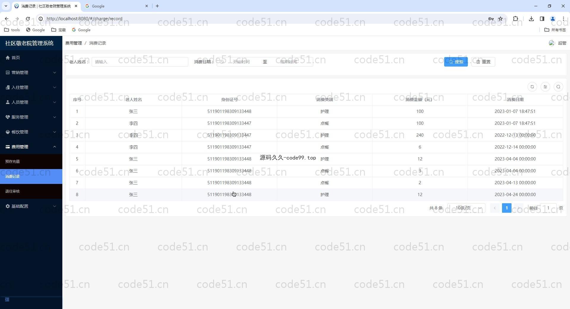 基于Vue.js+SpringBoot+MySQL+ElementUI的社区敬老院管理系统(附论文)