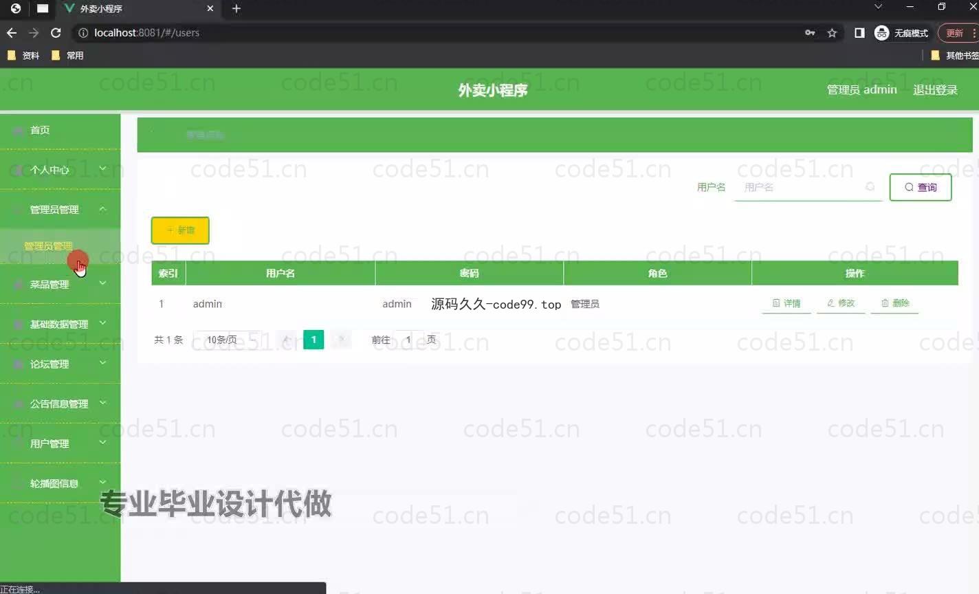 基于微信小程序+SSM+MySQL的外卖小程序(附论文)