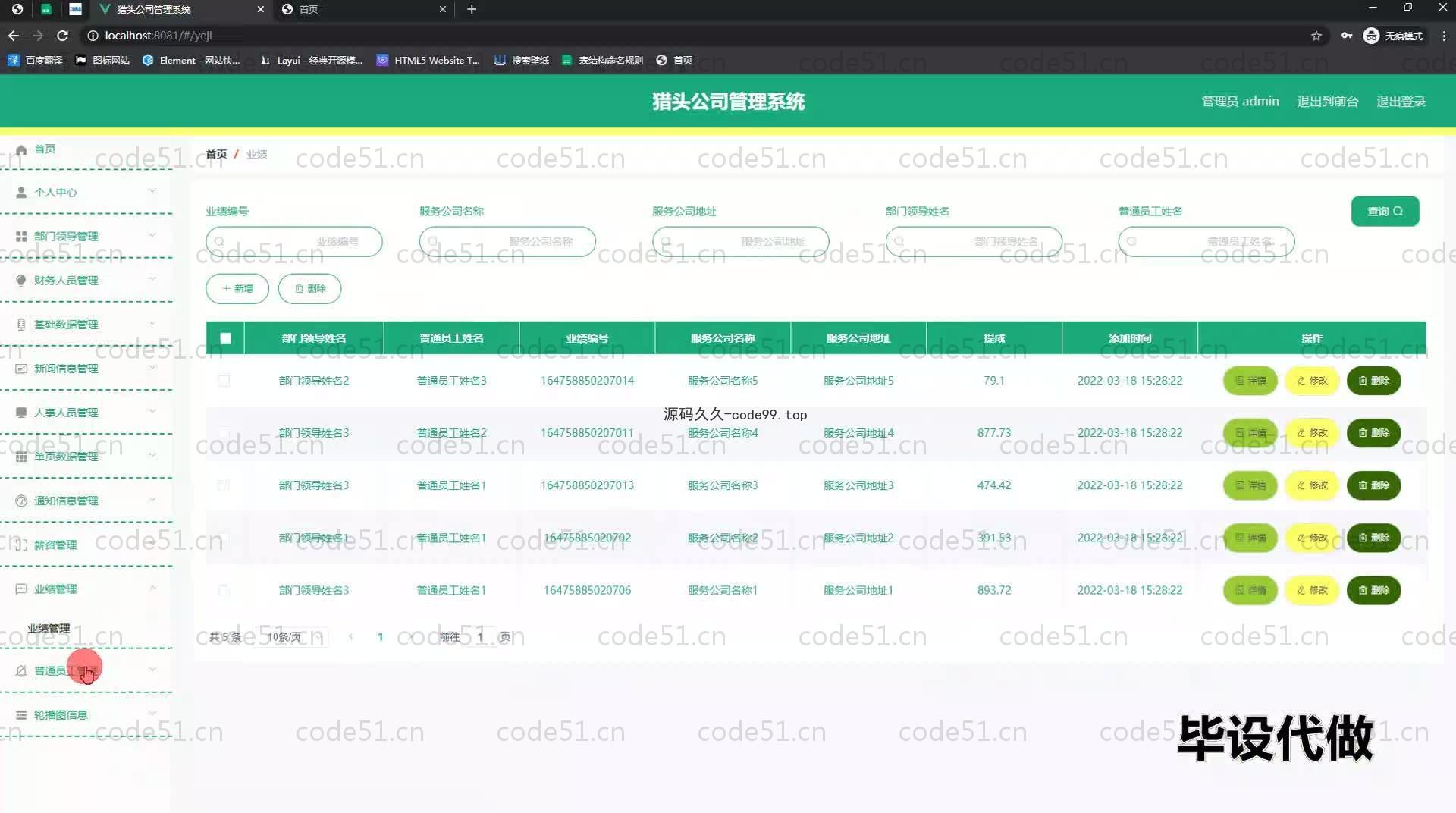基于SpringBoot+MySQL+Vue.js的猎头公司管理系统(附论文)