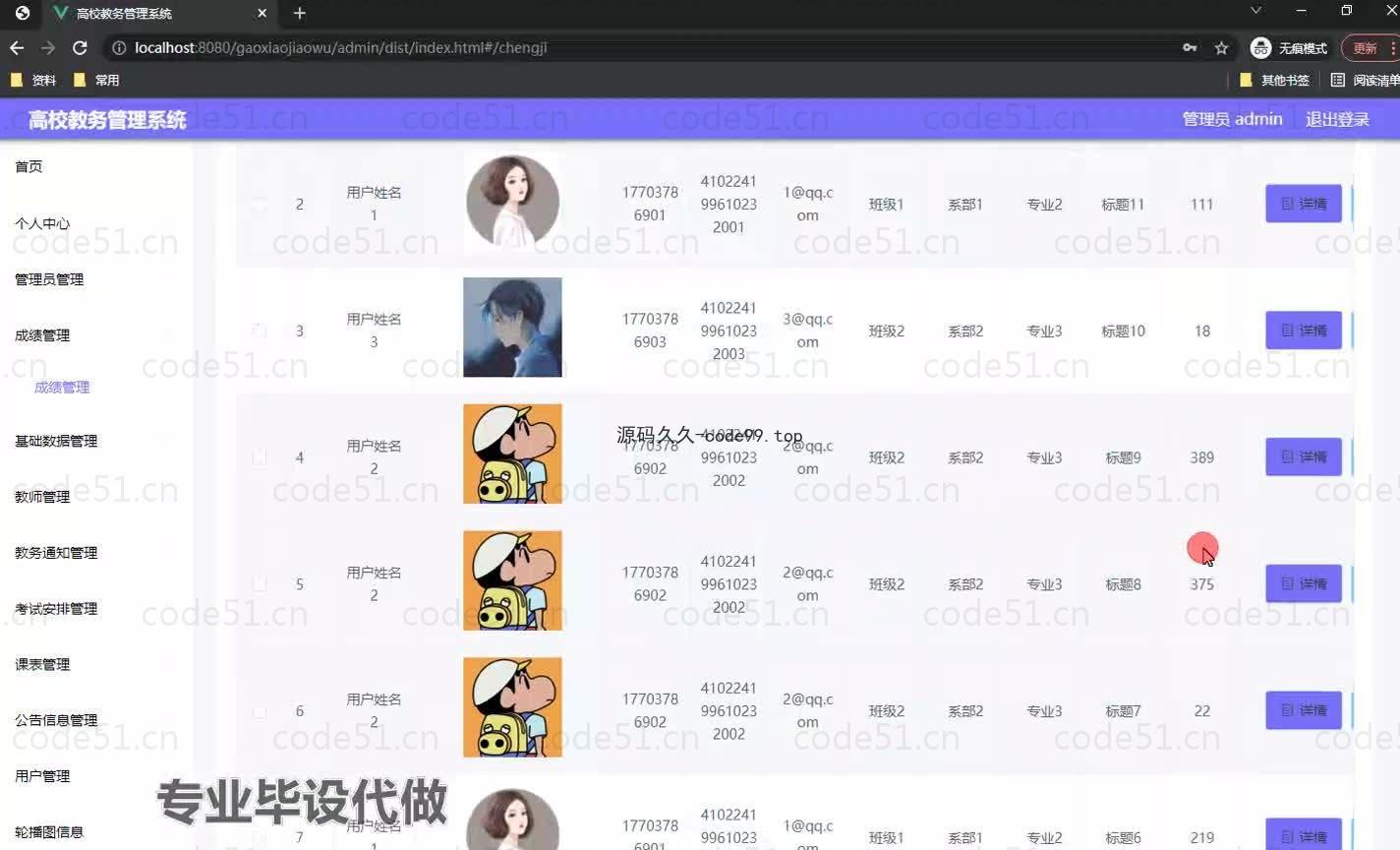 基于微信小程序+SpringBoot+MySQL的高校教务管理系统小程序(附论文)