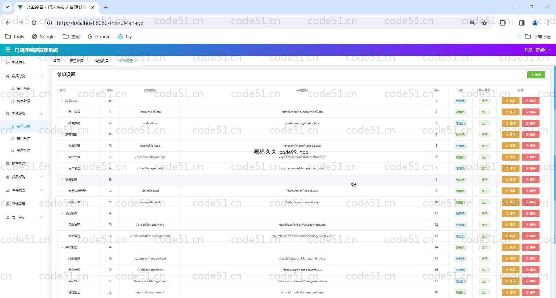 基于Vue.js+SpringBoot+SSM的门店连锁店管理系统