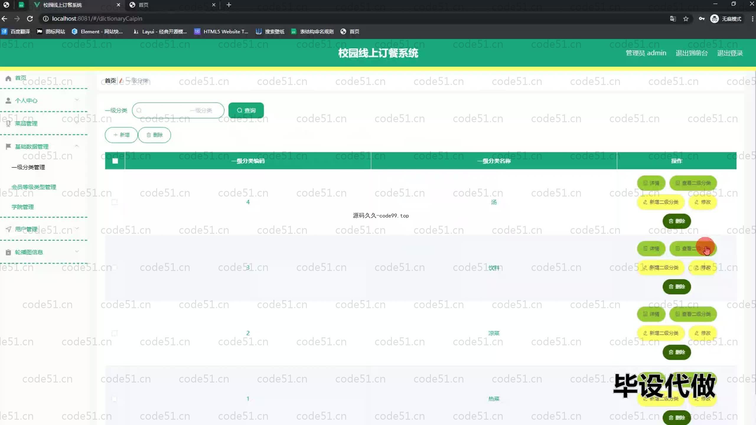 基于SpringBoot+MySQL+Vue.js的校园线上订餐系统(附论文)