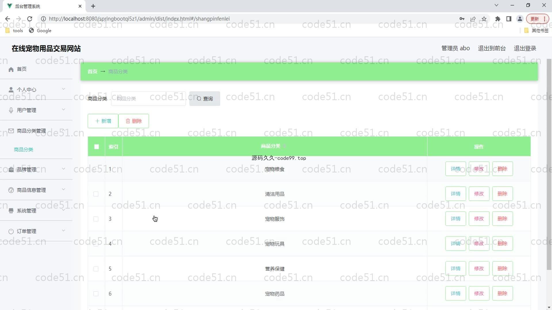 基于SpringBoot+MySQL+Vue的在线宠物用品交易系统(附论文)