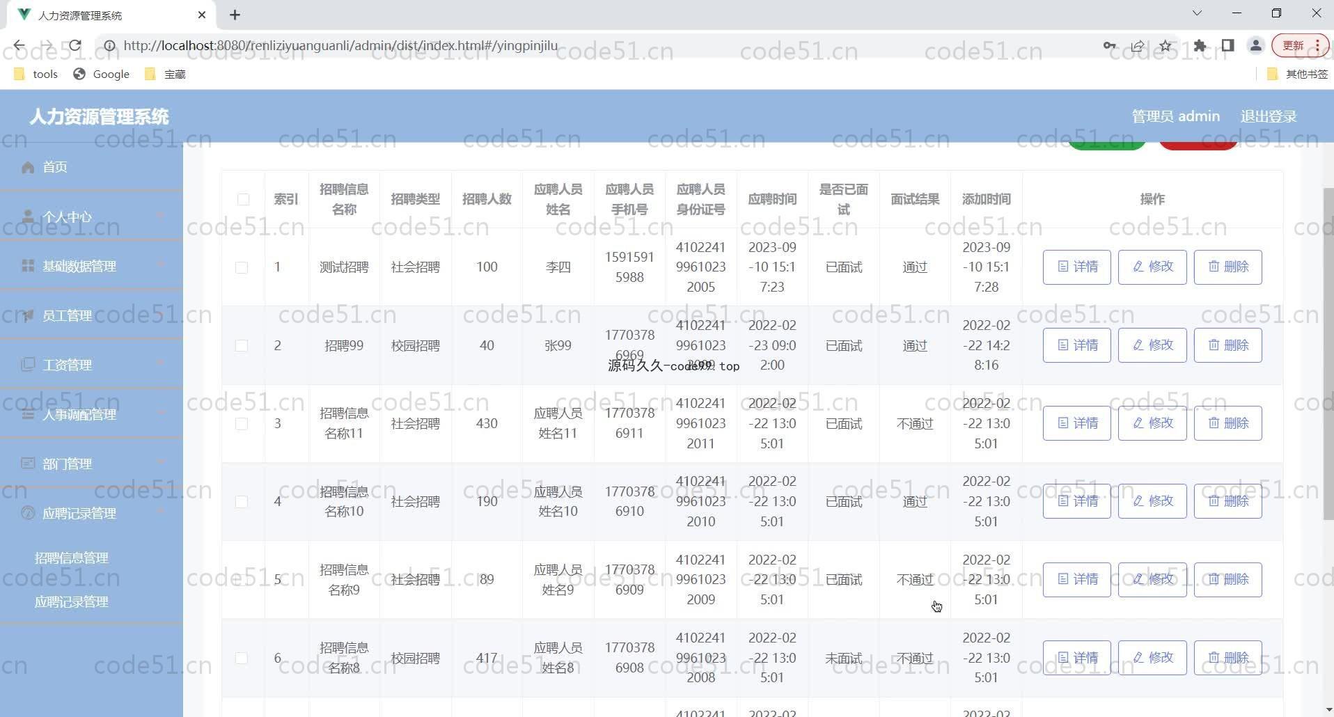 基于SpringBoot+MySQL+Vue的人力资源管理系统(附论文)