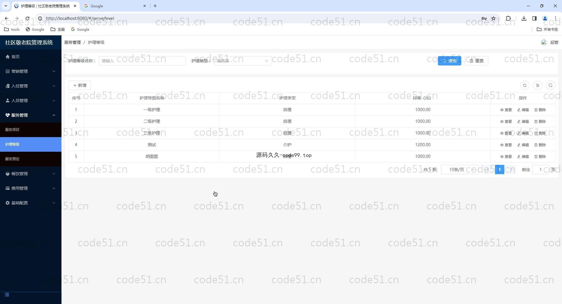 基于Vue.js+SpringBoot+MySQL+ElementUI的社区敬老院管理系统(附论文)
