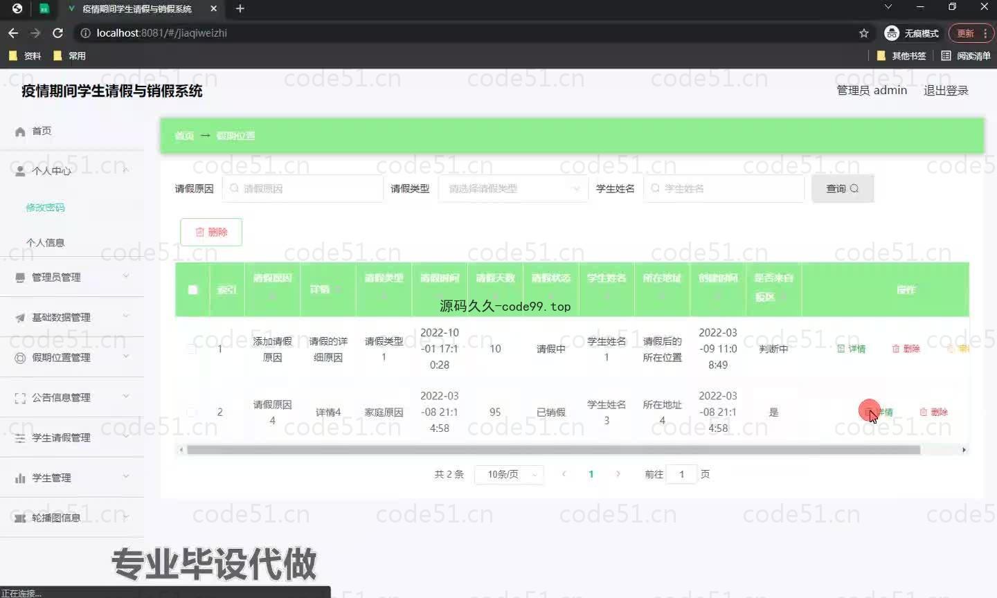 基于微信小程序+SSM+MySQL的疫情期间学生请假与销假系统小程序(附论文)