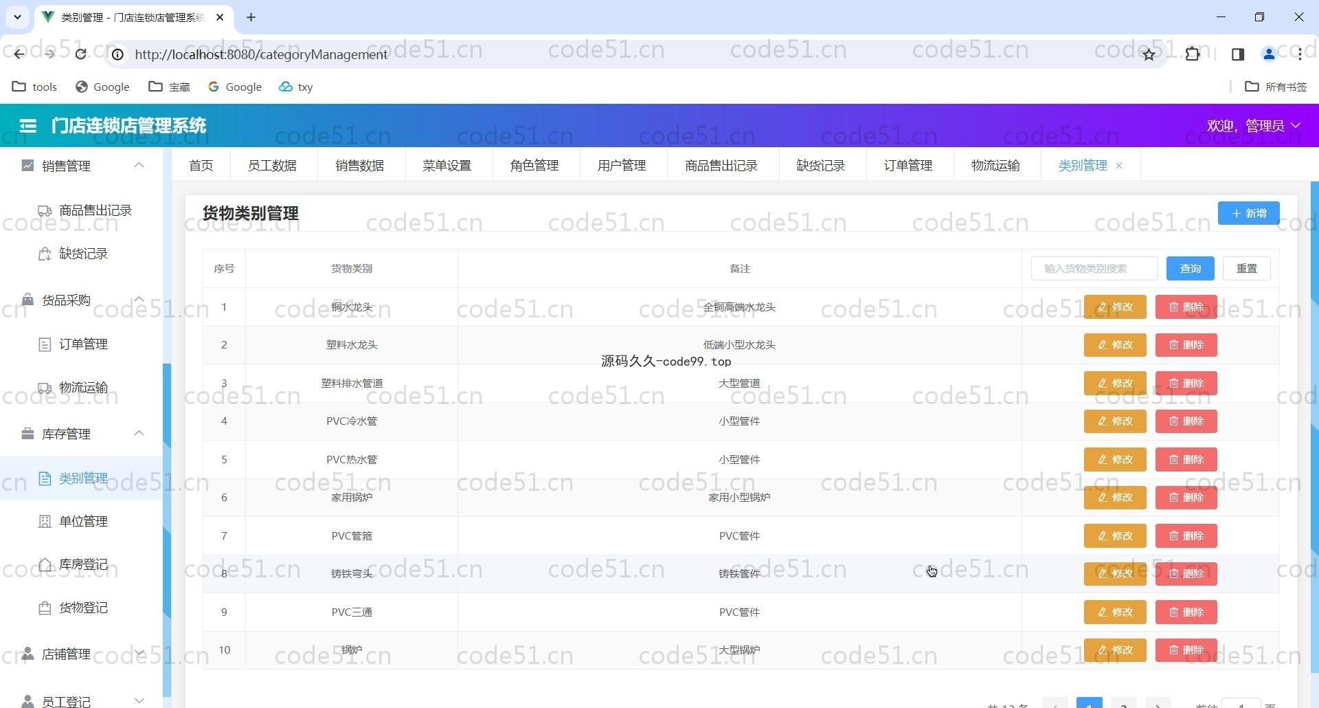基于Vue.js+SpringBoot+SSM的门店连锁店管理系统