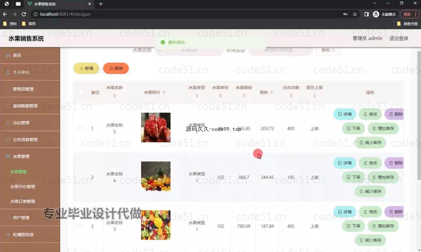 基于微信小程序+SpringBoot+MySQL的水果销售小程序(附论文)