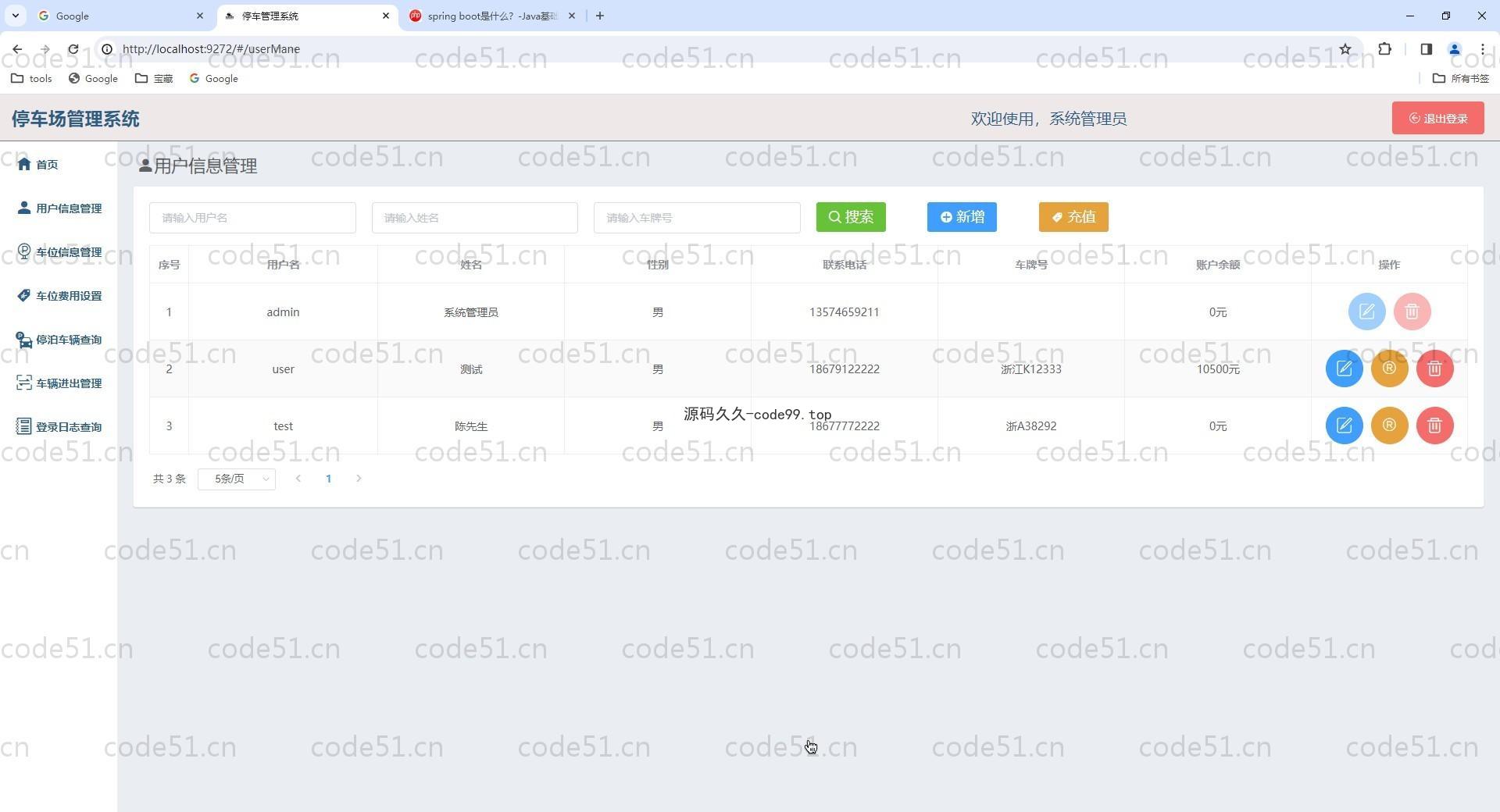 基于SpringBoot+MySQL+Vue.js+ElementUI的停车场管理系统(附论文)