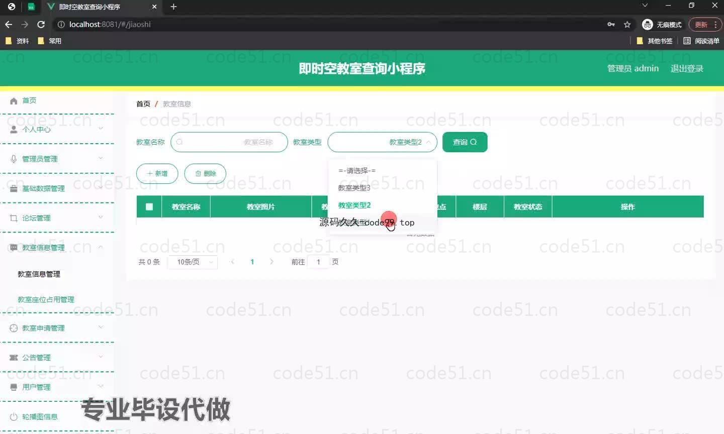 基于微信小程序+SSM+MySQL的即时空教室查询小程序(附论文)