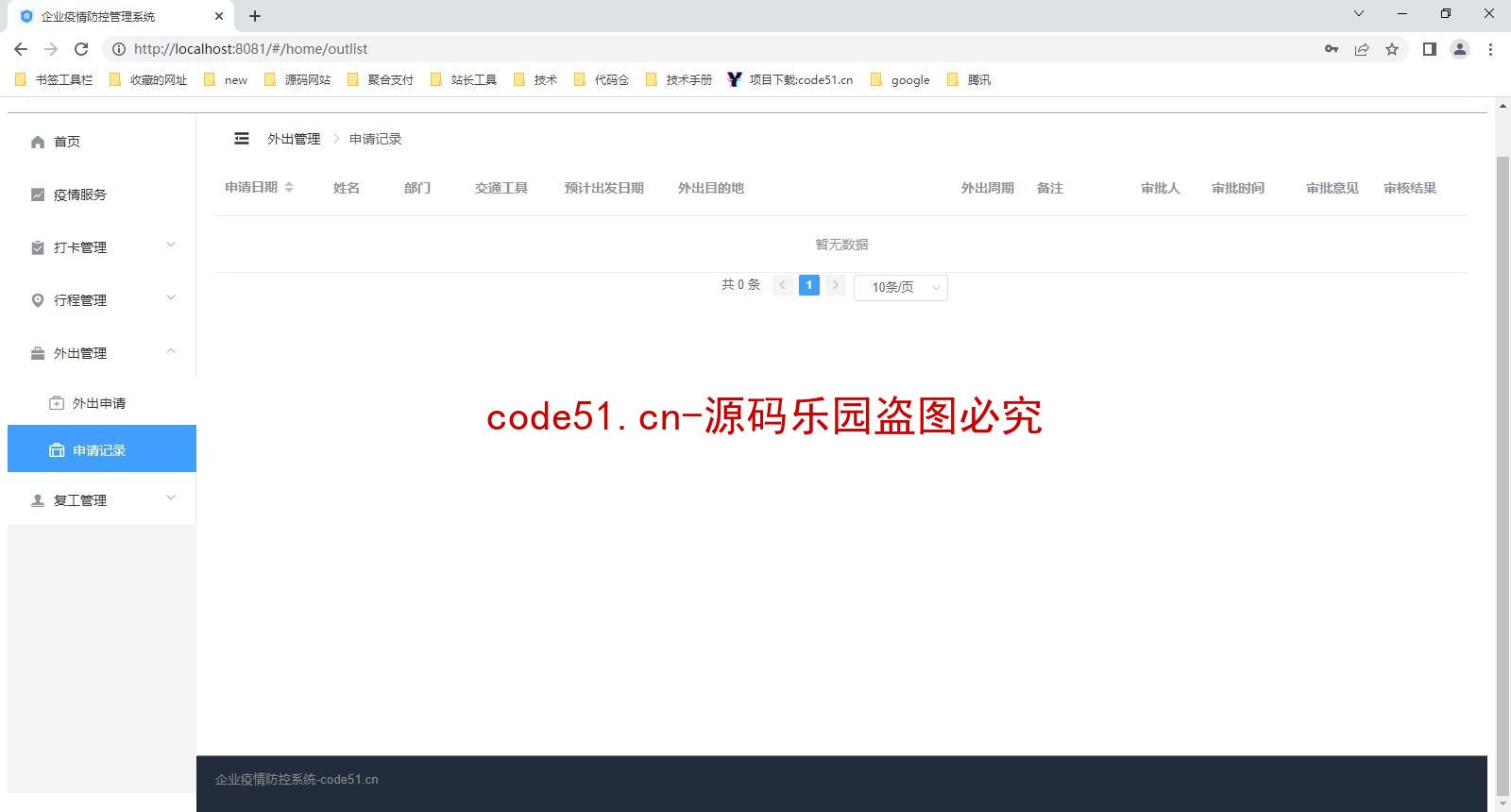 基于SSM+SpringBoot+MySQL+ElementUI+Vue前后端分离的企业疫情防控管理系统