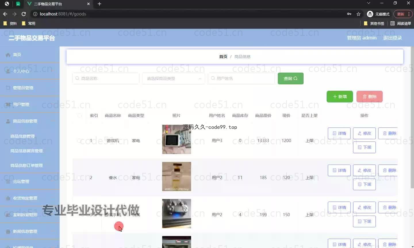 基于微信小程序+SSM+MySQL的二手物品交易小程序(附论文)