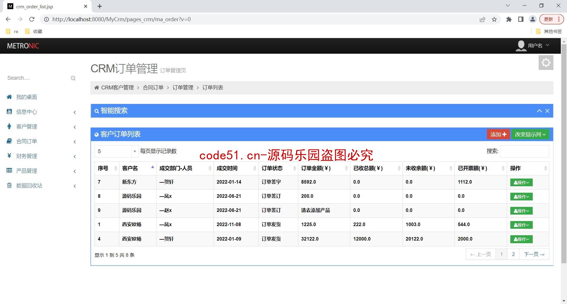 基于SSH+MySQL+Bootstrap的客户关系管理系统CRM(附论文)