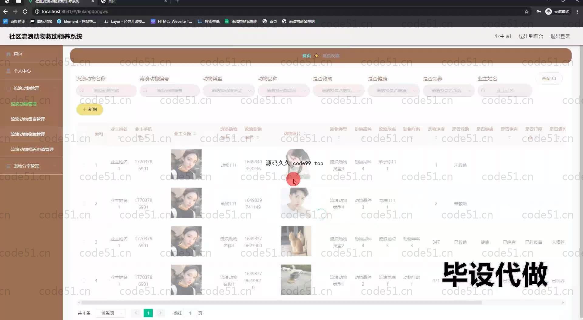 基于SpringBoot+MySQL+Vue.js的社区流浪动物救助系统(附论文)