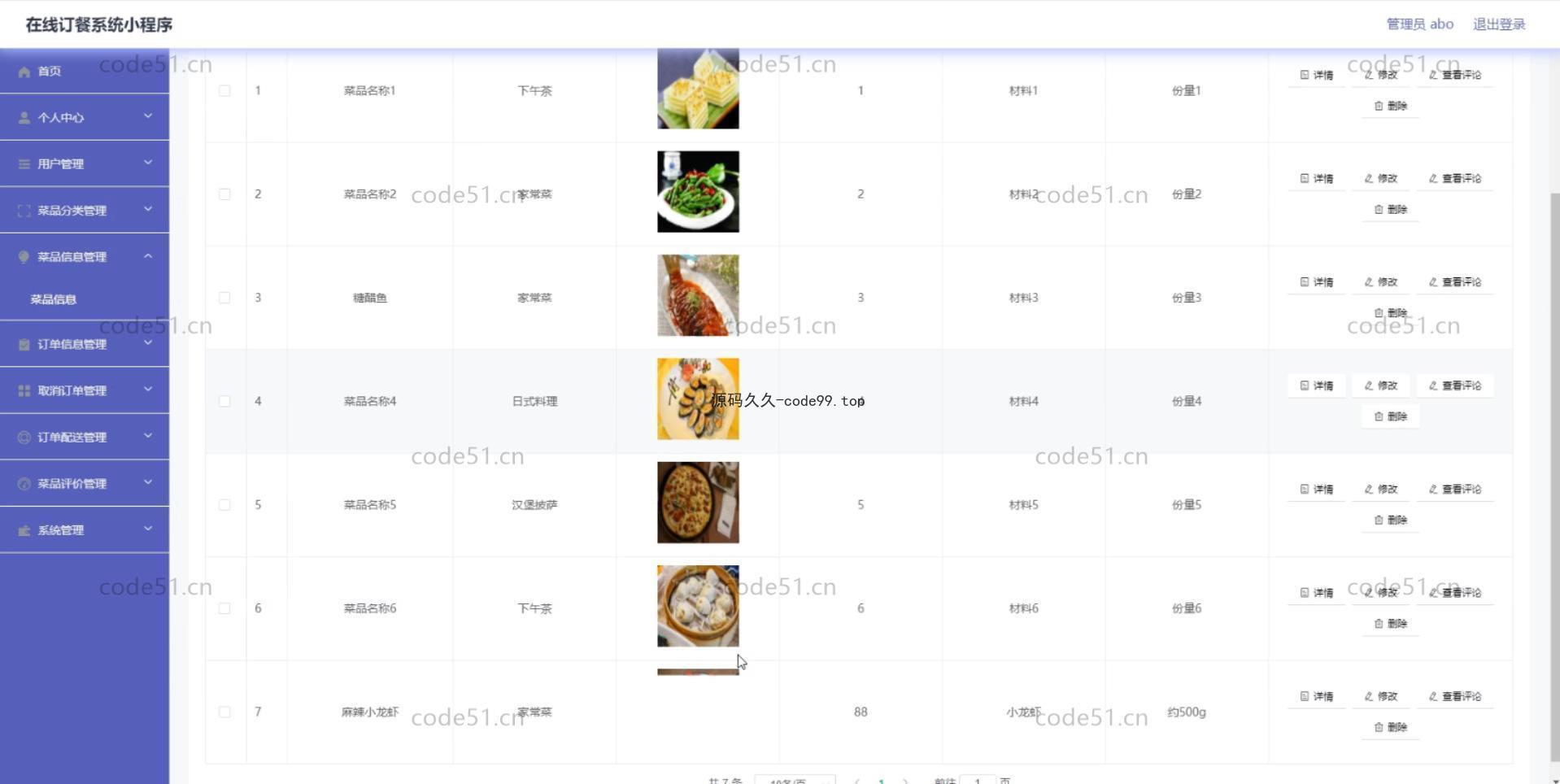 基于微信小程序+SpringBoot+MySQL的在线订餐系统小程序(附论文)